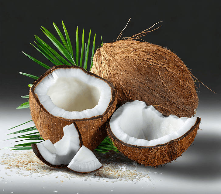 Fresh Coconuts and Coconut Pieces